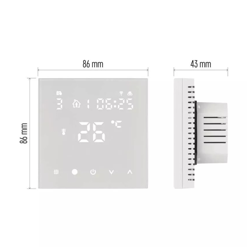 Digital θερμοστάτης για floor heating GoSmart 230V/16A Wi-Fi Tuya