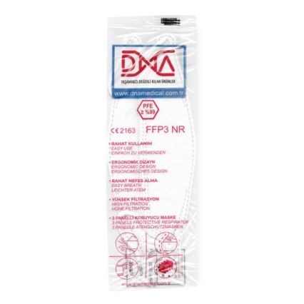 DNA μάσκα προστασίας FFP3 NR CE 2163 Medical 100τμχ