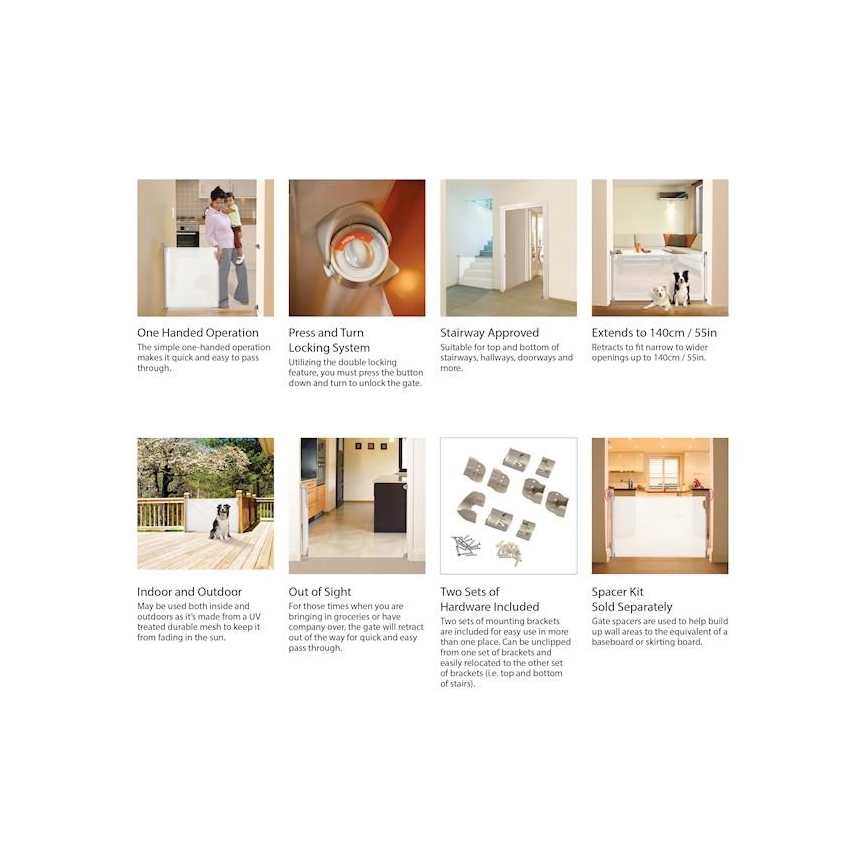 Dreambaby - Μπάρα ασφαλείας πτυσσόμενη 0-140 cm