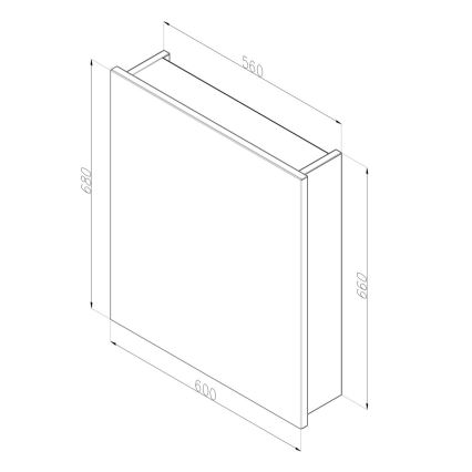 Dřevojas - Ντουλάπι μπάνιου με καθρέφτη NEXI 60x68 cm σκούρο δρυς