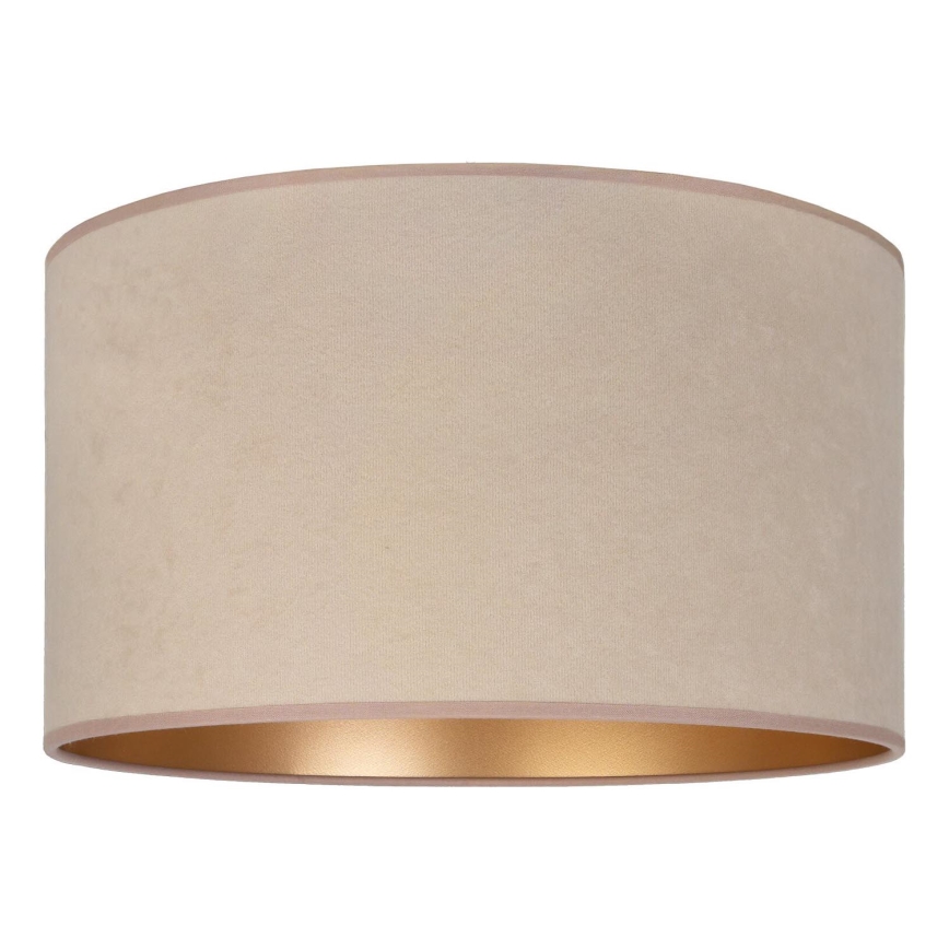 Duolla - Αμπαζούρ Universal VELVET E27, διάμ. 35 εκ., μπεζ/χρυσό