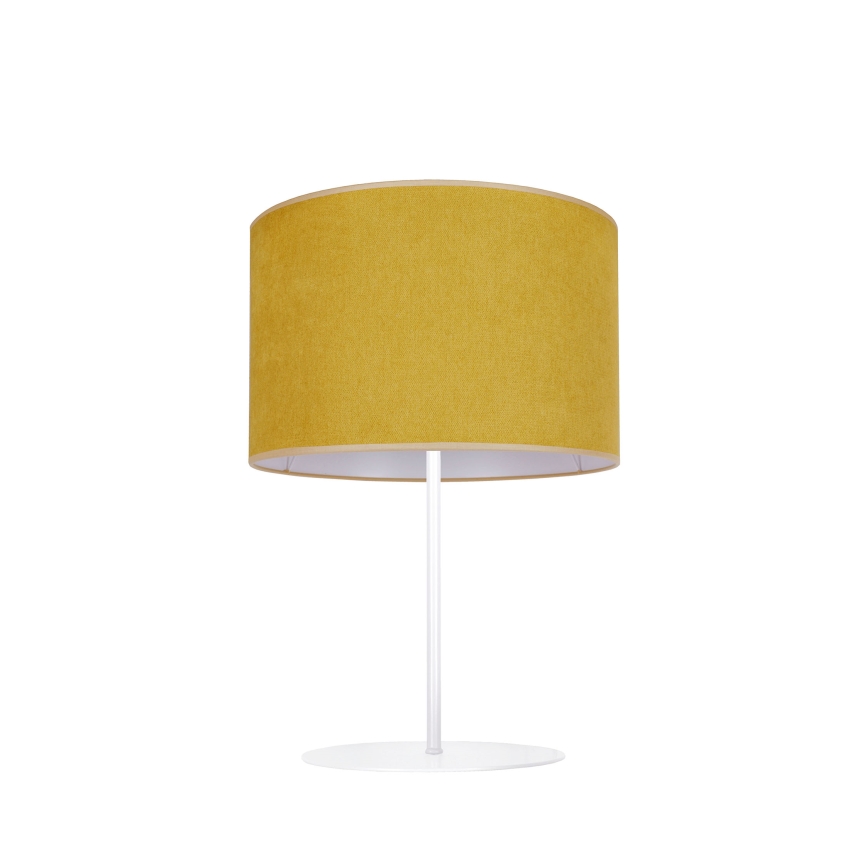 Duolla - Eπιτραπέζιο φωτιστικό BRISTOL 1xE14/15W/230V διάμετρος 17,5 cm κίτρινο/λευκό