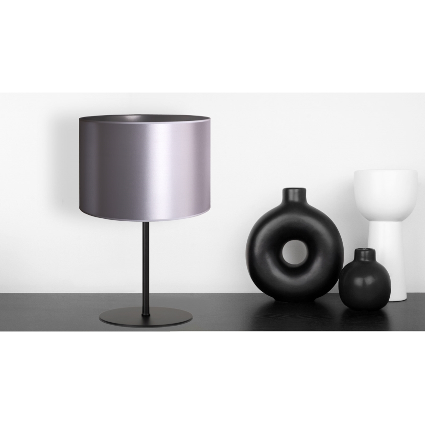 Duolla - Eπιτραπέζιο φωτιστικό CANNES 1xE14/15W/230V διάμετρος 20 cm ασημί/μαύρο