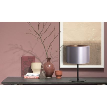 Duolla - Eπιτραπέζιο φωτιστικό CANNES 1xE14/15W/230V διάμετρος 20 cm ασημί/χαλκός/μαύρο