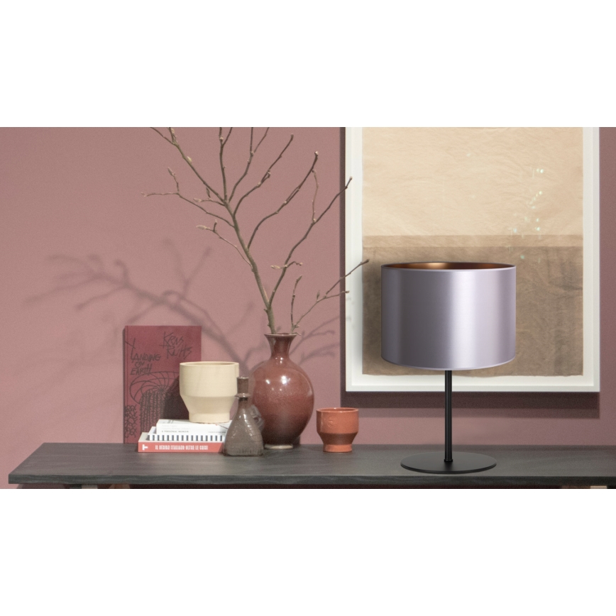 Duolla - Eπιτραπέζιο φωτιστικό CANNES 1xE14/15W/230V διάμετρος 20 cm ασημί/χαλκός/μαύρο