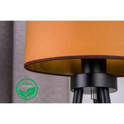 Duolla - Eπιτραπέζιο φωτιστικό OVAL VEGAN 1xE27/15W/230V διάμετρος 30 cm καφέ