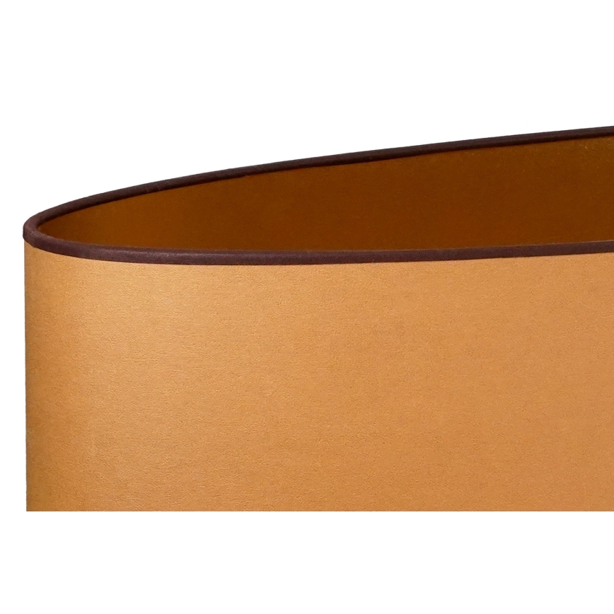 Duolla - Eπιτραπέζιο φωτιστικό OVAL VEGAN 1xE27/15W/230V διάμετρος 30 cm καφέ