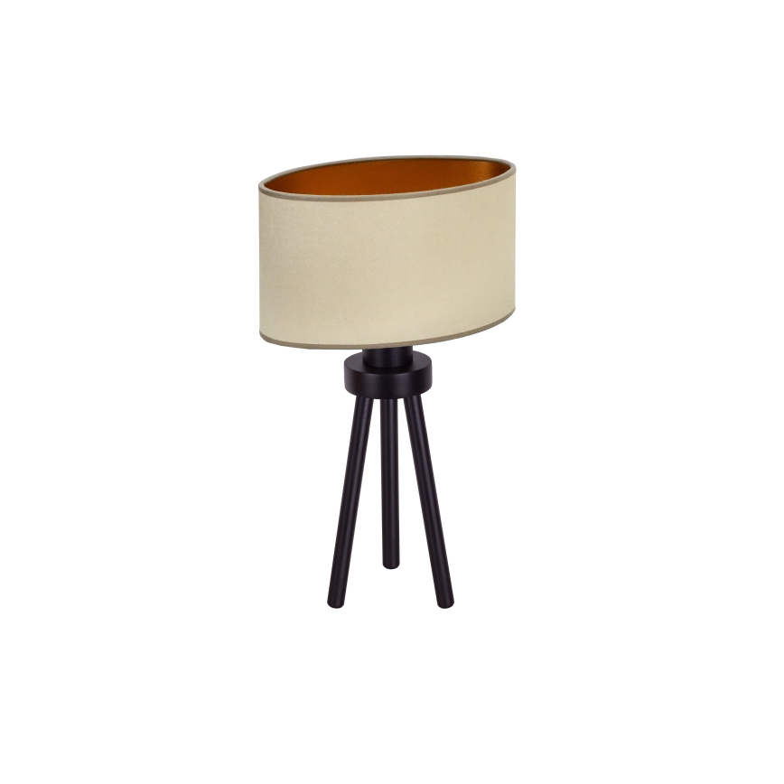 Duolla - Eπιτραπέζιο φωτιστικό OVAL VEGAN 1xE27/15W/230V διάμετρος 30 cm μπεζ