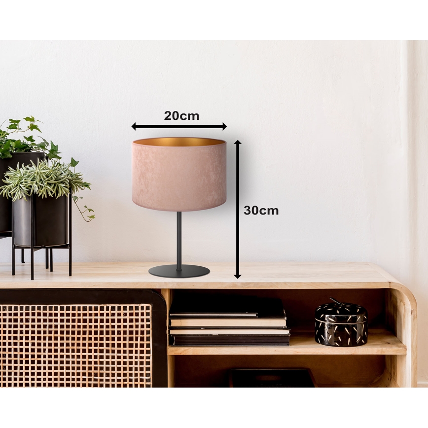 Duolla - Eπιτραπέζιο φωτιστικό ROLLER 1xE14/15W/230V διάμετρος 20 cm μπεζ/χρυσό