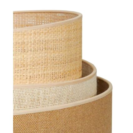 Duolla - Eπιτραπέζιο φωτιστικό YUTE TRIO 1xE27/15W/230V διάμετρος 25 cm καφέ/γκρι/μπεζ