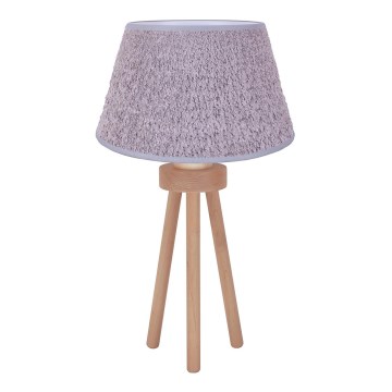 Duolla - Eπιτραπέζιο φωτιστικό BOUCLE 1xE27/15W/230V διάμετρος 28 cm γκρι/ξύλο