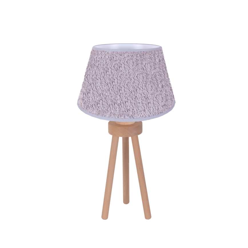 Duolla - Eπιτραπέζιο φωτιστικό BOUCLE 1xE27/15W/230V διάμετρος 28 cm γκρι/ξύλο