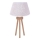 Duolla - Eπιτραπέζιο φωτιστικό BOUCLE 1xE27/15W/230V διάμετρος 28 cm λευκό/ξύλο