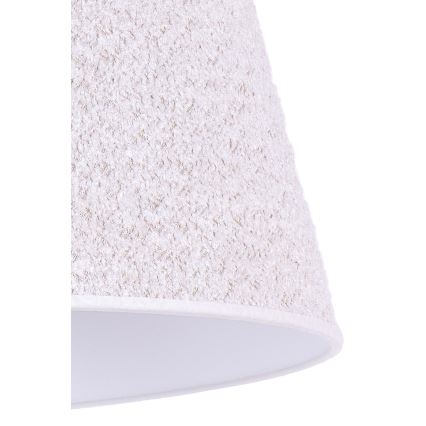 Duolla - Eπιτραπέζιο φωτιστικό BOUCLE 1xE27/15W/230V διάμετρος 28 cm λευκό/ξύλο