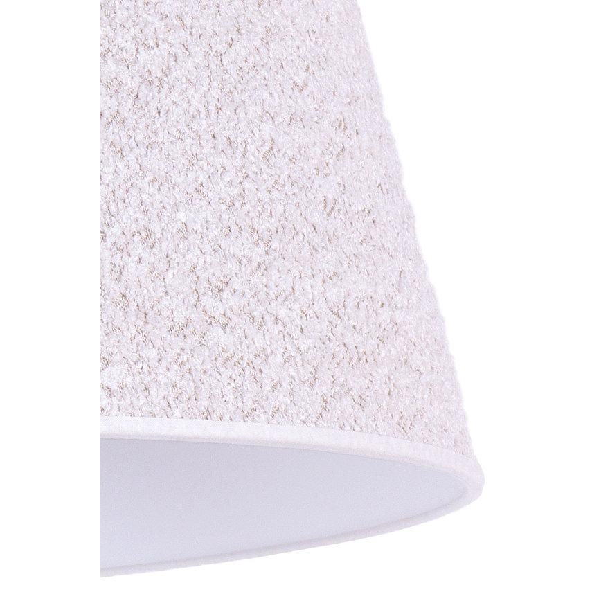 Duolla - Eπιτραπέζιο φωτιστικό BOUCLE 1xE27/15W/230V διάμετρος 28 cm λευκό/ξύλο