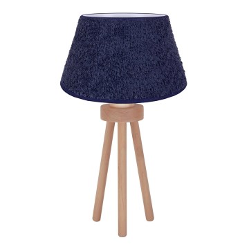 Duolla - Eπιτραπέζιο φωτιστικό BOUCLE 1xE27/15W/230V διάμετρος 28 cm μπλε/ξύλο