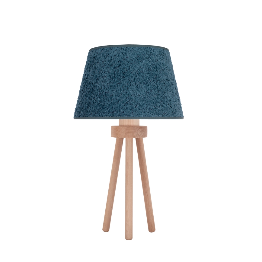 Duolla - Eπιτραπέζιο φωτιστικό BOUCLE 1xE27/15W/230V διάμετρος 28 cm τιρκουάζ/ξύλο