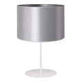 Duolla - Eπιτραπέζιο φωτιστικό CANNES 1xE14/15W/230V διάμετρος 20 cm ασημί/λευκό