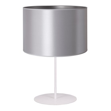 Duolla - Eπιτραπέζιο φωτιστικό CANNES 1xE14/15W/230V διάμετρος 20 cm ασημί/λευκό