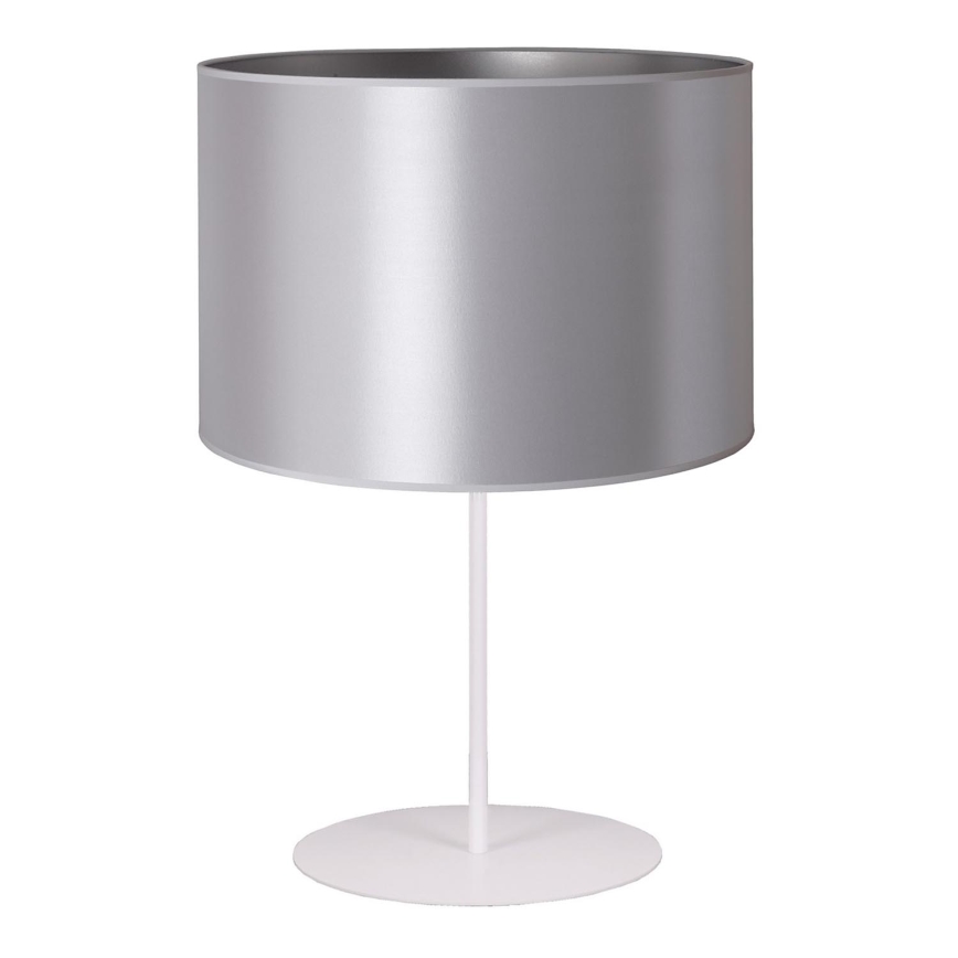 Duolla - Eπιτραπέζιο φωτιστικό CANNES 1xE14/15W/230V διάμετρος 20 cm ασημί/λευκό