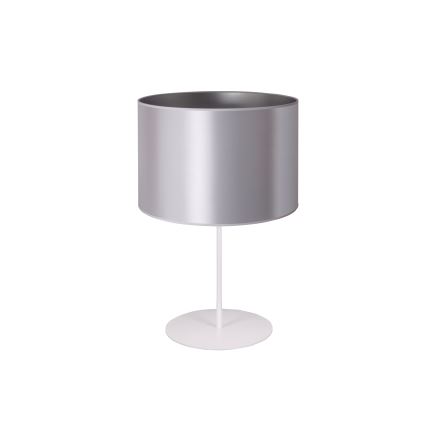 Duolla - Eπιτραπέζιο φωτιστικό CANNES 1xE14/15W/230V διάμετρος 20 cm ασημί/λευκό