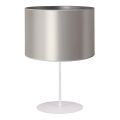 Duolla - Eπιτραπέζιο φωτιστικό CANNES 1xE14/15W/230V διάμετρος 20 cm ασημί/λευκό