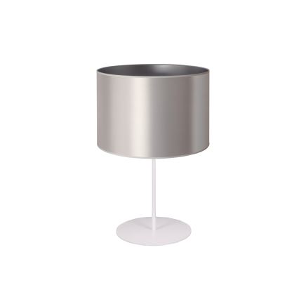 Duolla - Eπιτραπέζιο φωτιστικό CANNES 1xE14/15W/230V διάμετρος 20 cm ασημί/λευκό