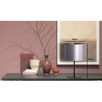 Duolla - Eπιτραπέζιο φωτιστικό CANNES 1xE14/15W/230V διάμετρος 20 cm ασημί/χαλκός/μαύρο