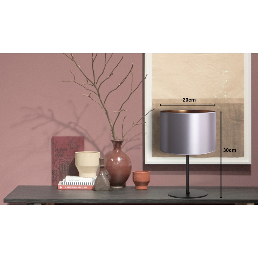 Duolla - Eπιτραπέζιο φωτιστικό CANNES 1xE14/15W/230V διάμετρος 20 cm ασημί/χαλκός/μαύρο