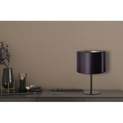 Duolla - Eπιτραπέζιο φωτιστικό CANNES 1xE14/15W/230V διάμετρος 20 cm μαύρο/ασημί