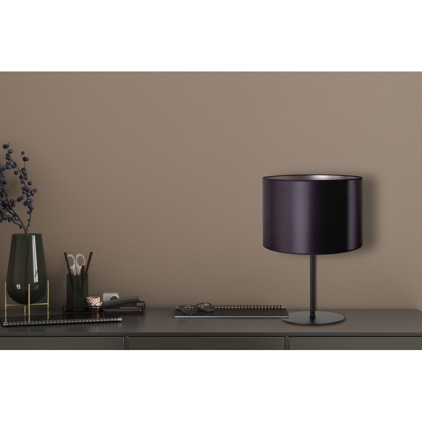 Duolla - Eπιτραπέζιο φωτιστικό CANNES 1xE14/15W/230V διάμετρος 20 cm μαύρο/ασημί