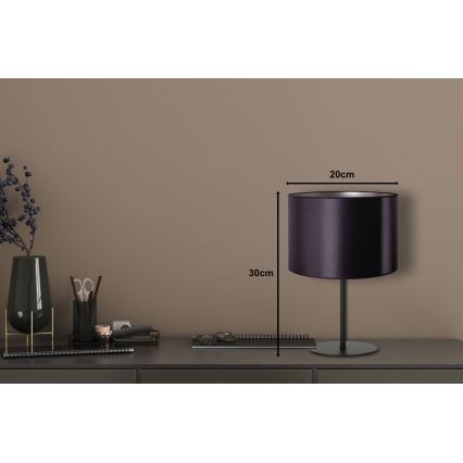 Duolla - Eπιτραπέζιο φωτιστικό CANNES 1xE14/15W/230V διάμετρος 20 cm μαύρο/ασημί