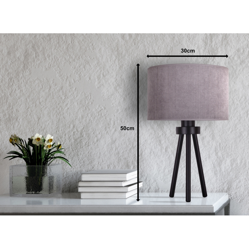 Duolla - Eπιτραπέζιο φωτιστικό LYON 1xE27/15W/230V διάμετρος 30 cm γκρι