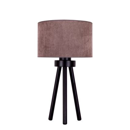 Duolla - Eπιτραπέζιο φωτιστικό LYON 1xE27/15W/230V διάμετρος 30 cm καφέ