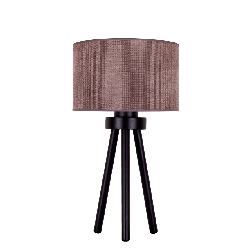Duolla - Eπιτραπέζιο φωτιστικό LYON 1xE27/15W/230V διάμετρος 30 cm καφέ