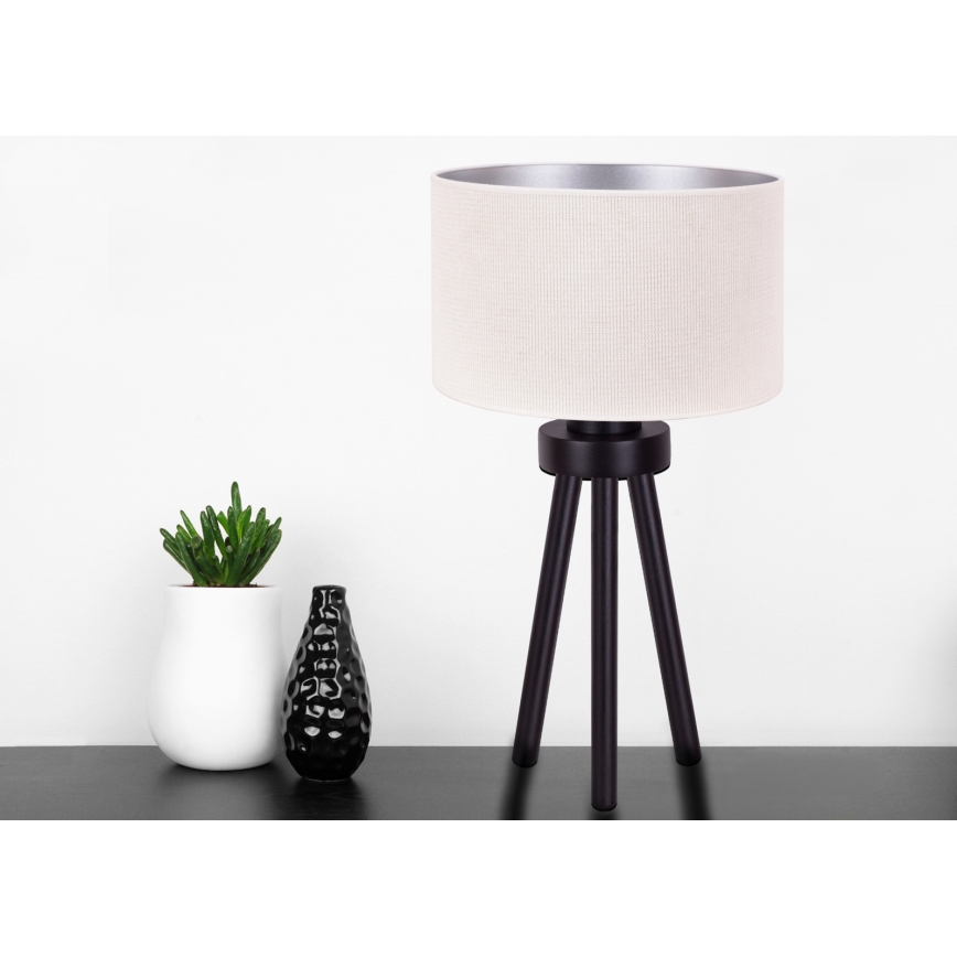 Duolla - Eπιτραπέζιο φωτιστικό LYON 1xE27/15W/230V διάμετρος 30 cm κρεμ