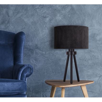 Duolla - Eπιτραπέζιο φωτιστικό LYON 1xE27/15W/230V διάμετρος 30 cm μαύρο