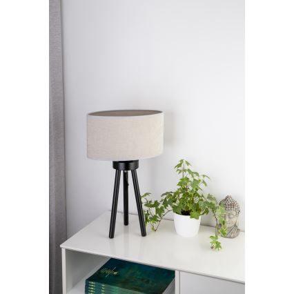 Duolla - Eπιτραπέζιο φωτιστικό OVAL 1xE27/15W/230V διάμετρος 30 cm γκρι
