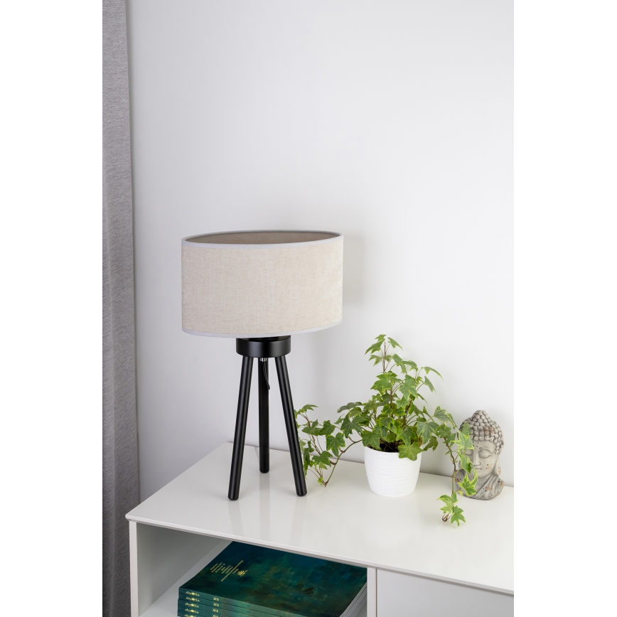 Duolla - Eπιτραπέζιο φωτιστικό OVAL 1xE27/15W/230V διάμετρος 30 cm γκρι