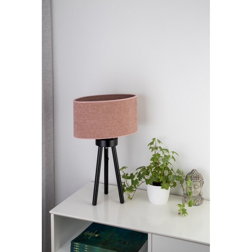 Duolla - Eπιτραπέζιο φωτιστικό OVAL 1xE27/15W/230V διάμετρος 30 cm ροζ