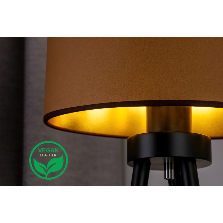 Duolla - Eπιτραπέζιο φωτιστικό OVAL VEGAN 1xE27/15W/230V διάμετρος 30 cm καφέ