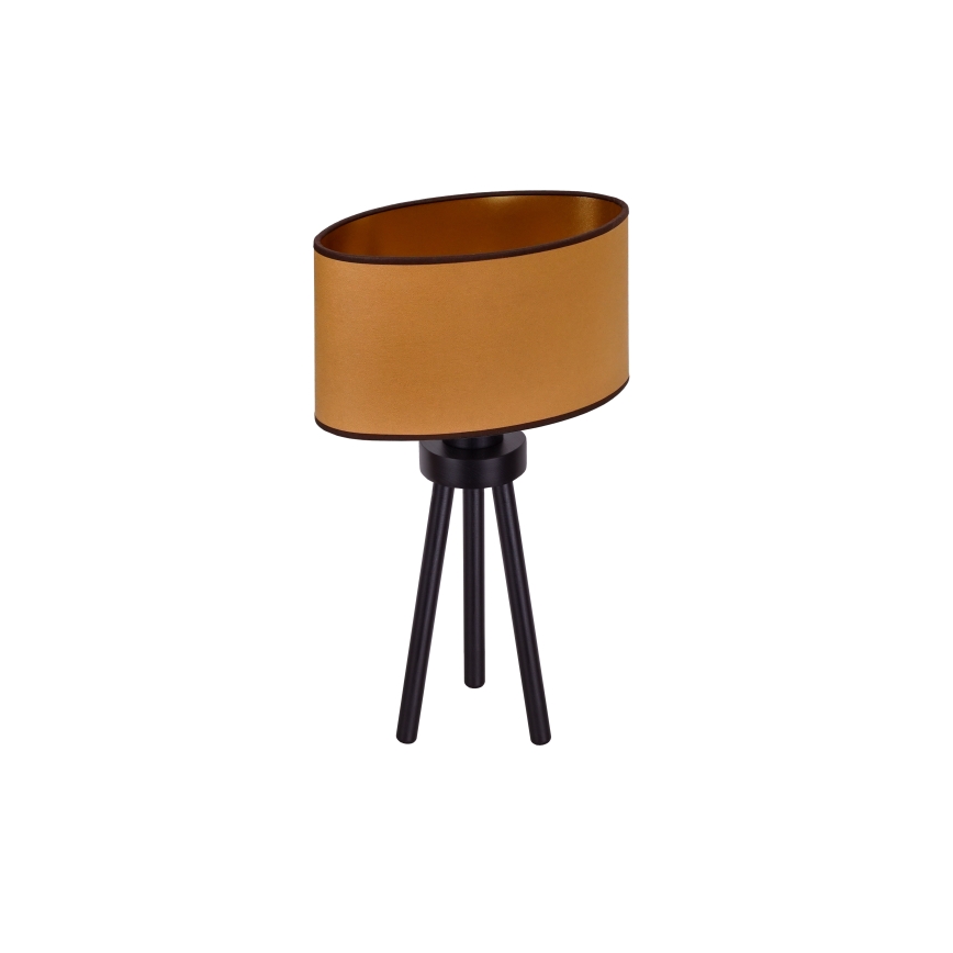 Duolla - Eπιτραπέζιο φωτιστικό OVAL VEGAN 1xE27/15W/230V διάμετρος 30 cm καφέ