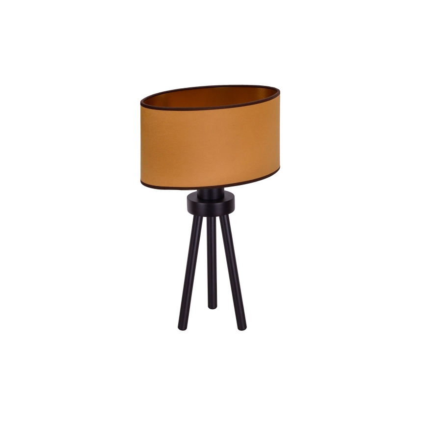 Duolla - Eπιτραπέζιο φωτιστικό OVAL VEGAN 1xE27/15W/230V διάμετρος 30 cm καφέ
