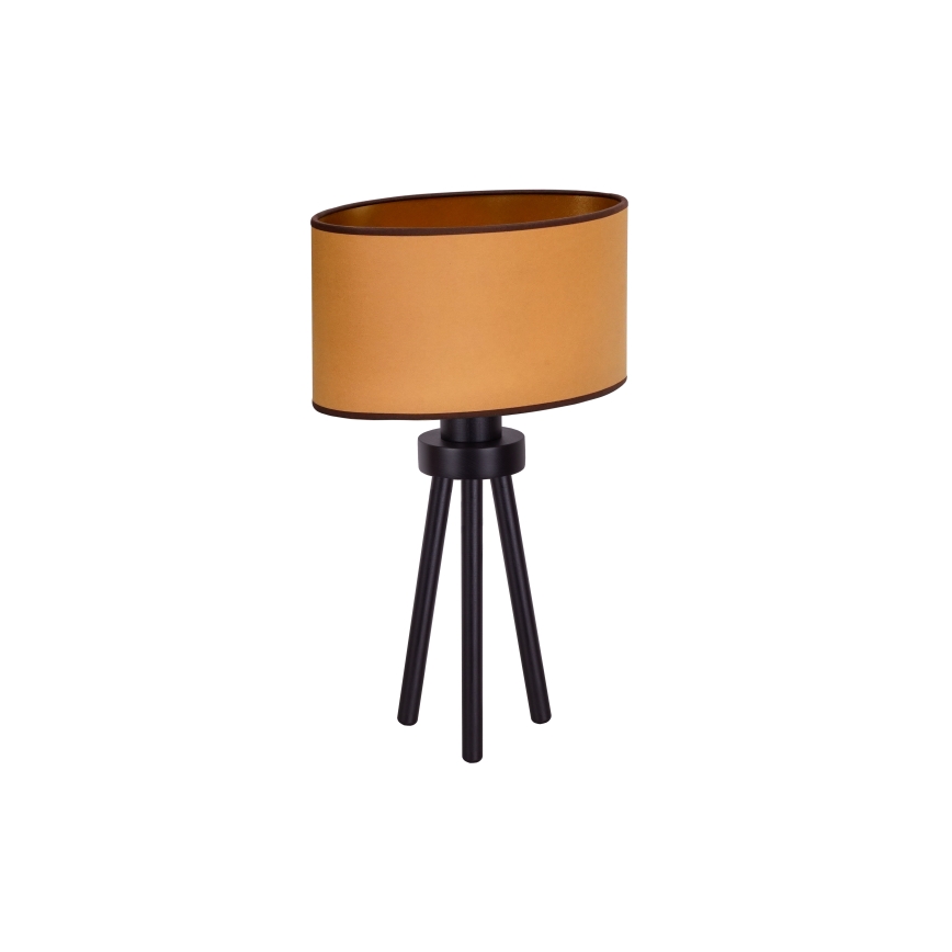 Duolla - Eπιτραπέζιο φωτιστικό OVAL VEGAN 1xE27/15W/230V διάμετρος 30 cm καφέ
