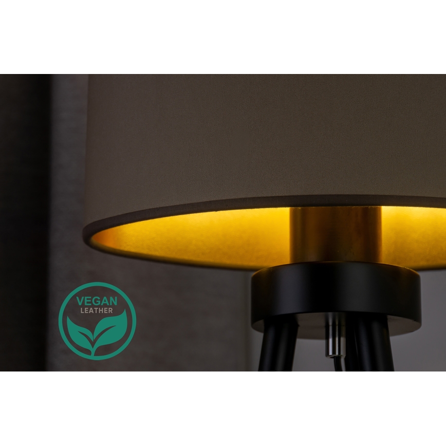 Duolla - Eπιτραπέζιο φωτιστικό OVAL VEGAN 1xE27/15W/230V διάμετρος 30 cm μπεζ
