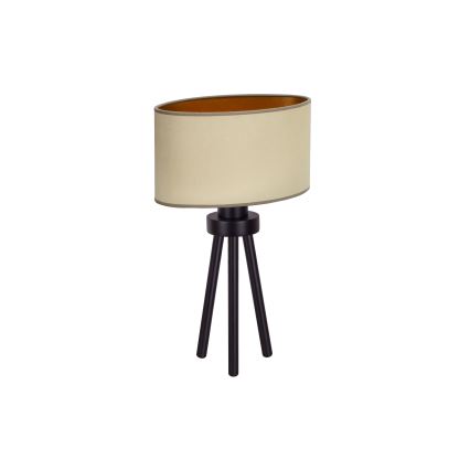 Duolla - Eπιτραπέζιο φωτιστικό OVAL VEGAN 1xE27/15W/230V διάμετρος 30 cm μπεζ