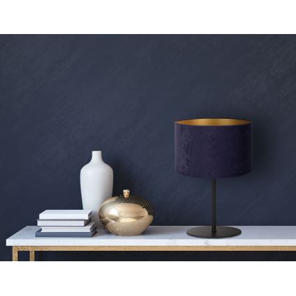 Duolla - Eπιτραπέζιο φωτιστικό ROLLER 1xE14/15W/230V διάμετρος 20 cm μπλε/χρυσό