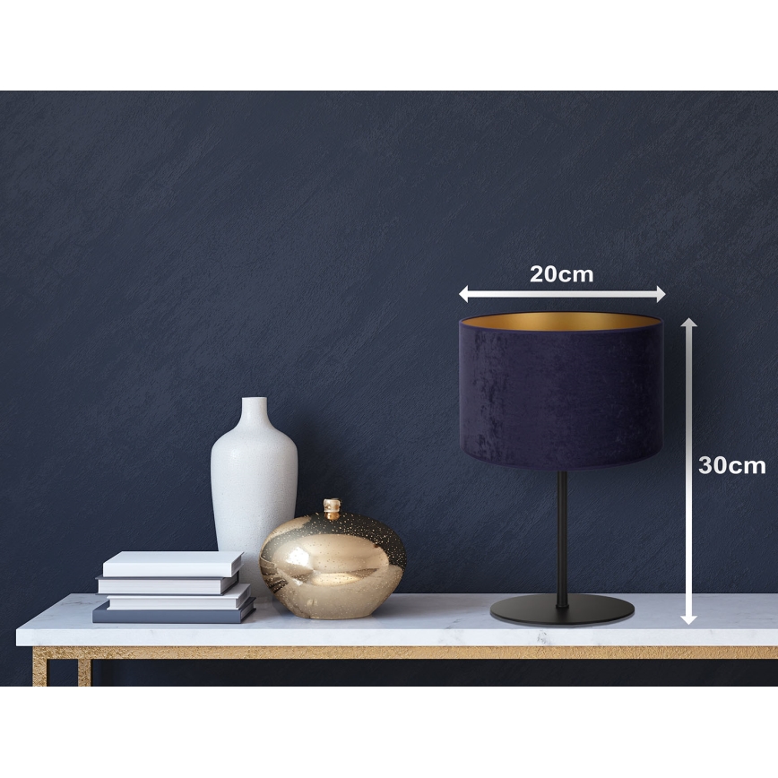 Duolla - Eπιτραπέζιο φωτιστικό ROLLER 1xE14/15W/230V διάμετρος 20 cm μπλε/χρυσό