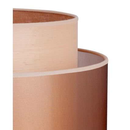 Duolla - Eπιτραπέζιο φωτιστικό WOOD BOHO 1xE27/15W/230V διάμετρος 25 cm χαλκός/καφέ/μπεζ
