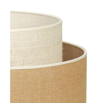 Duolla - Eπιτραπέζιο φωτιστικό YUTE BOHO 1xE27/15W/230V διάμετρος 25 cm καφέ/κρεμ